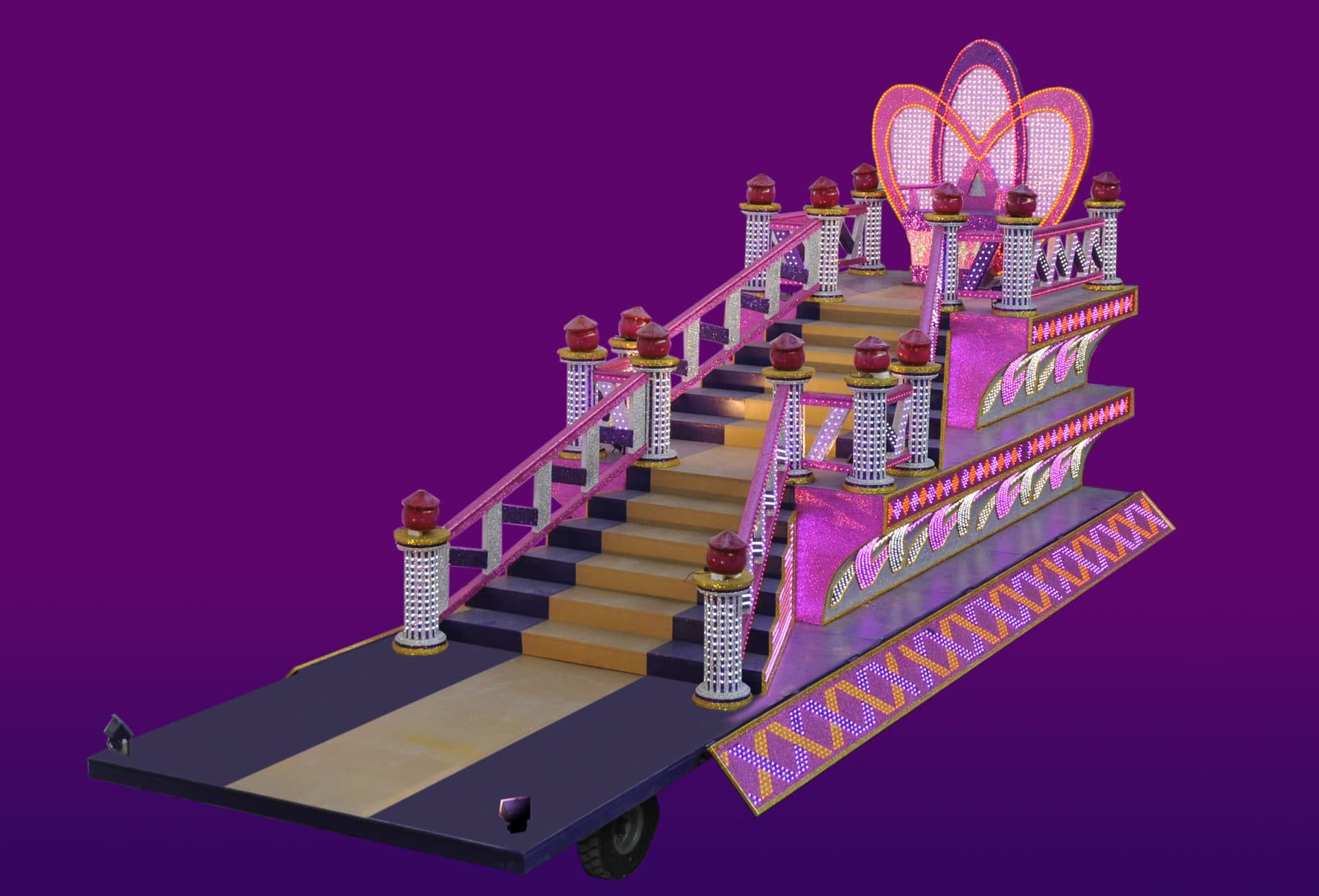 Trono Maricruz Morada y Fucsia
