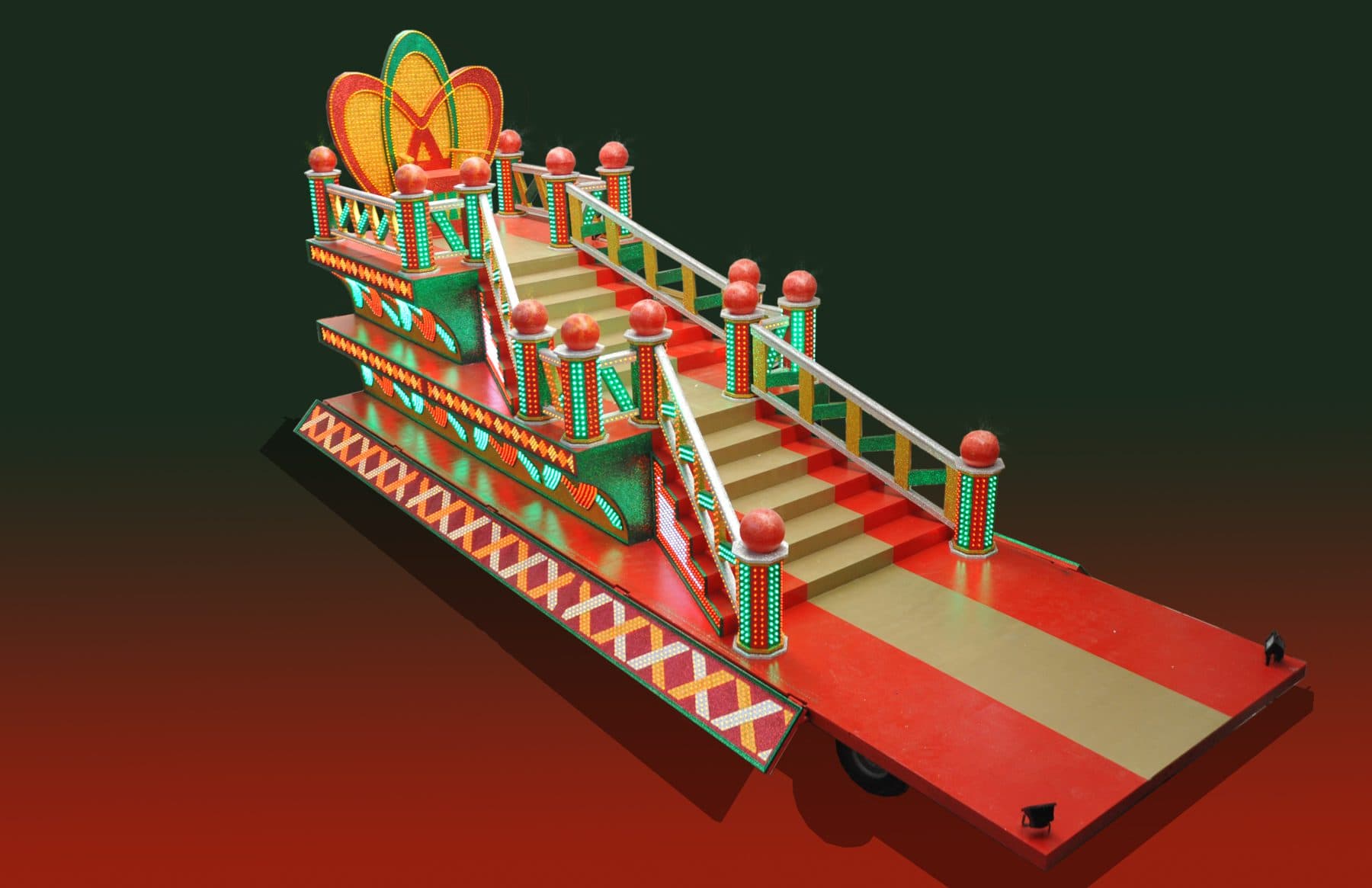 Trono Maricruz Roja y Verde